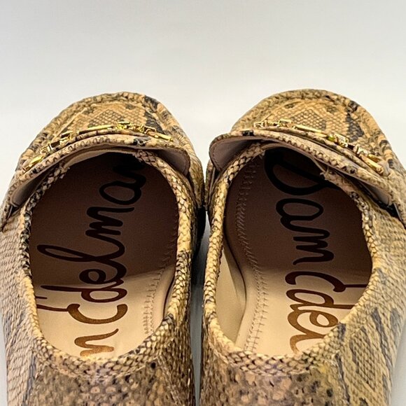 Sam Edelman Lucca Snake Print Leather Bit Loafers Size 9M Python Pattern - Picture 14 of 15